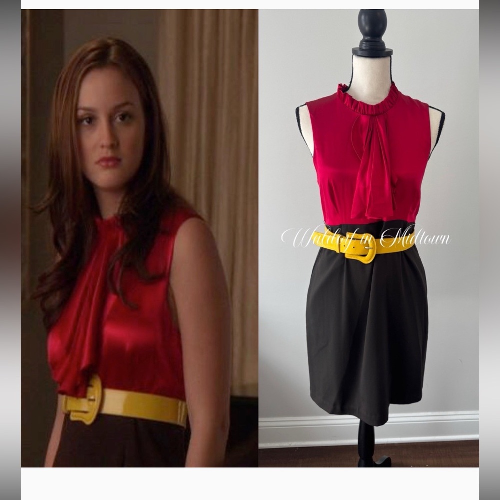 Alice + Olivia Red / black Sleeveless dress